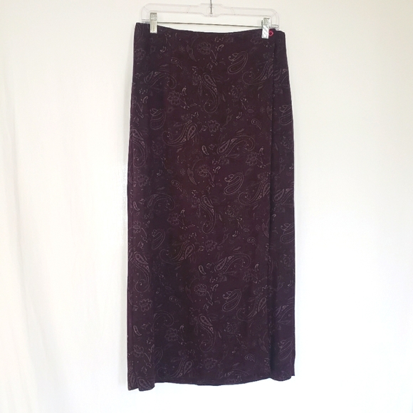 Purple Paisley Midi Skirt - Picture 2 of 8